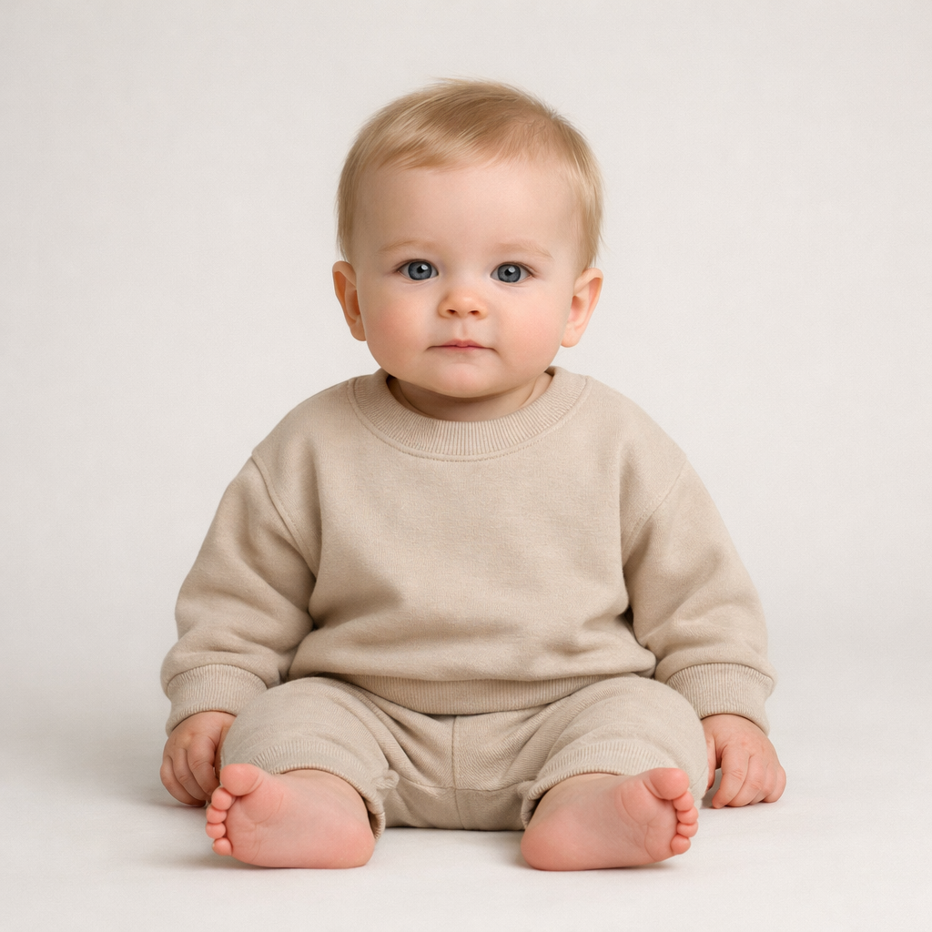 Baby sweat top med løs pasform