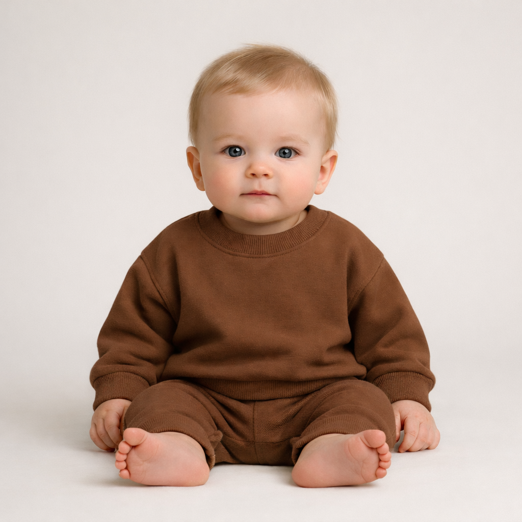 Baby sweat top med løs pasform