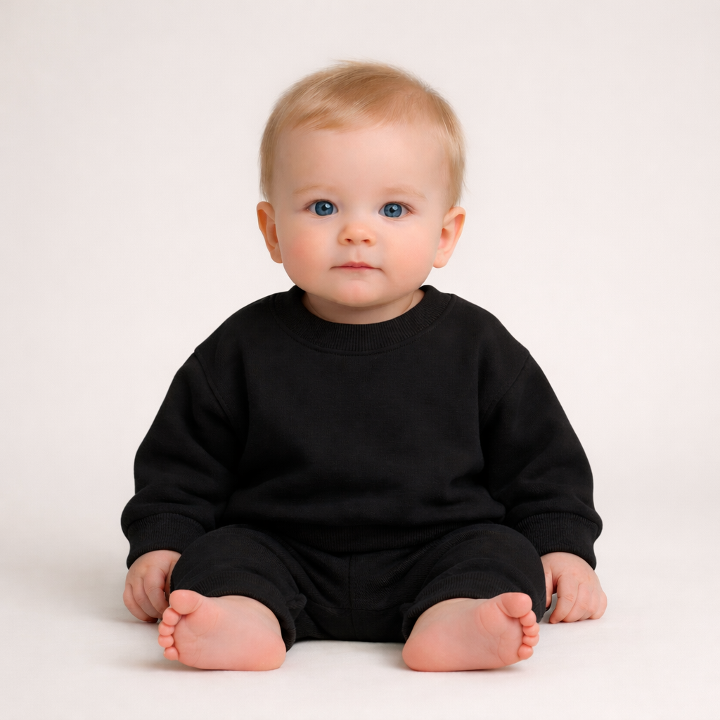 Baby sweat top med løs pasform