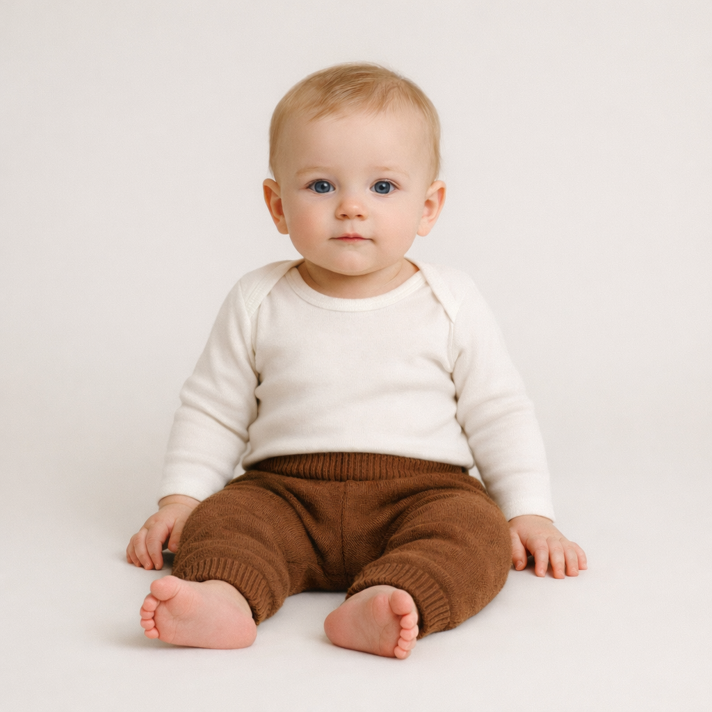 Strikkede babybukser