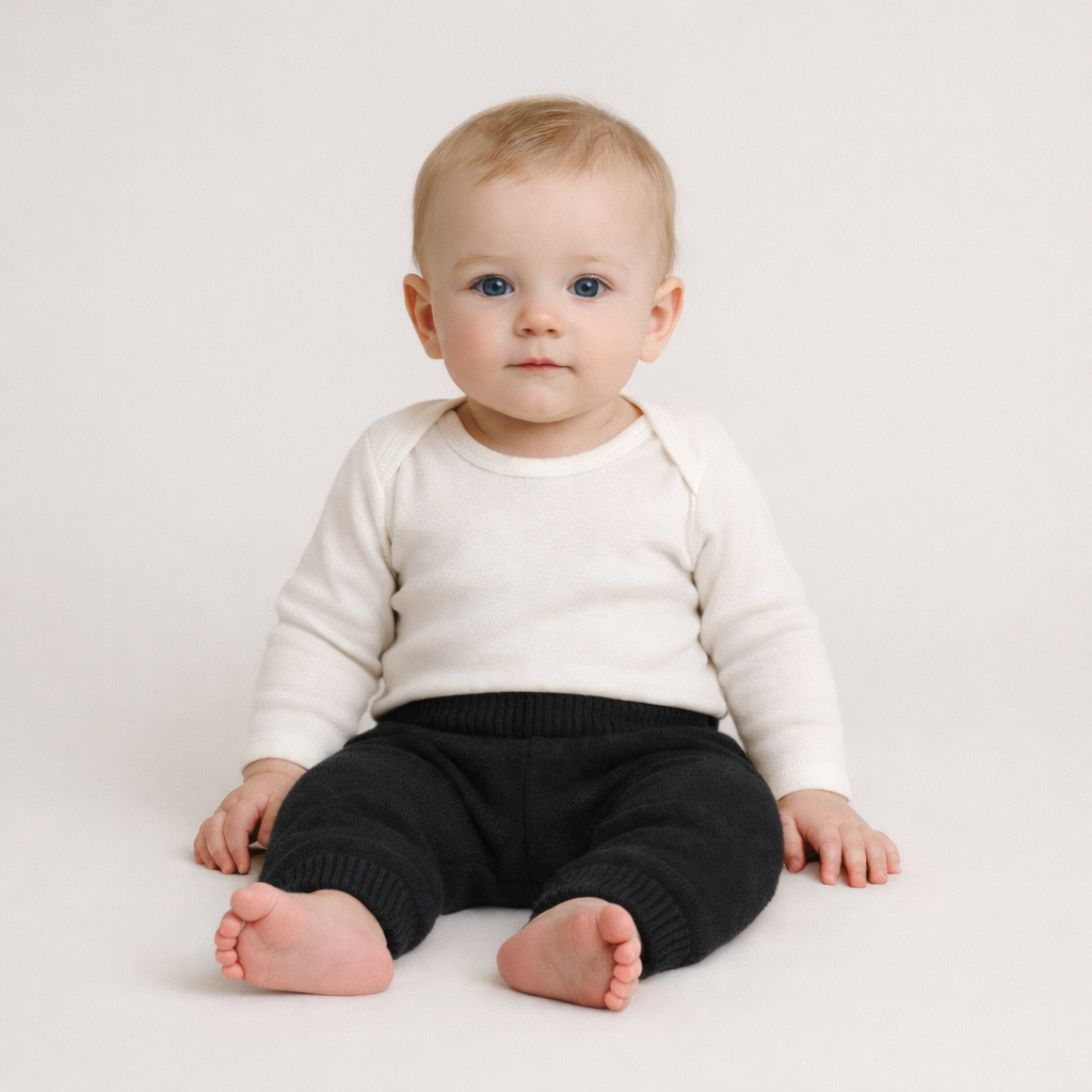 Strikkede babybukser