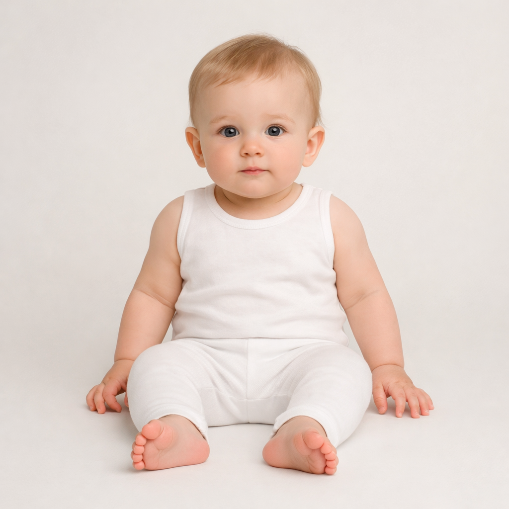 Afslappede baby leggings i bomuld