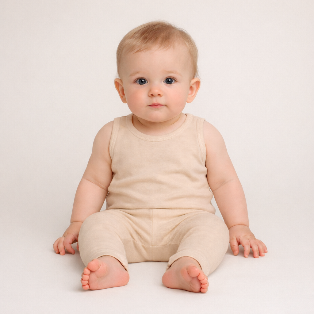 Afslappede baby leggings i bomuld