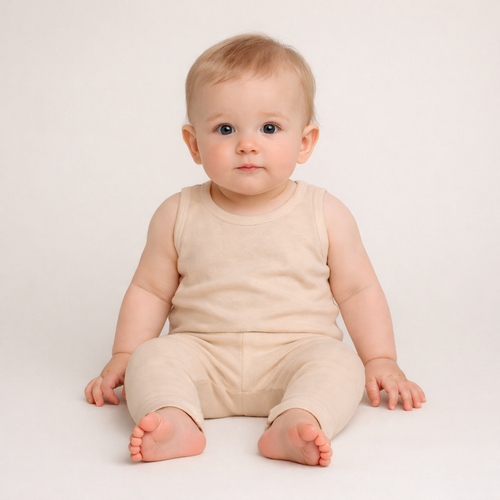 Afslappede baby leggings i bomuld