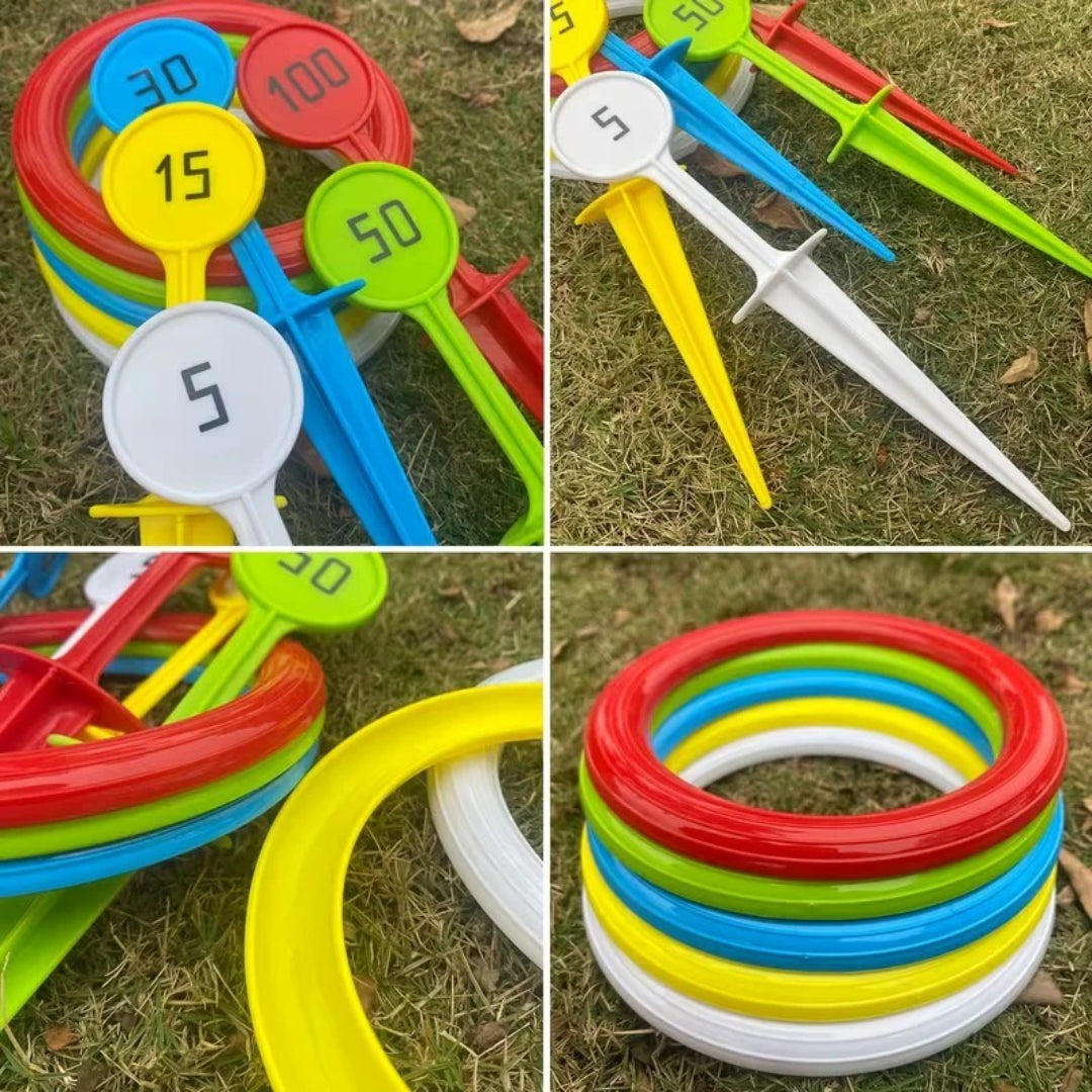 Ring toss game for the garden outdoor family game