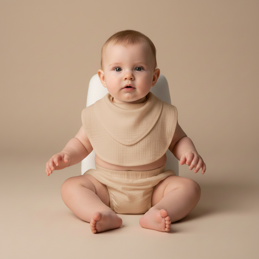 Sæt med hagesmække i bomuld