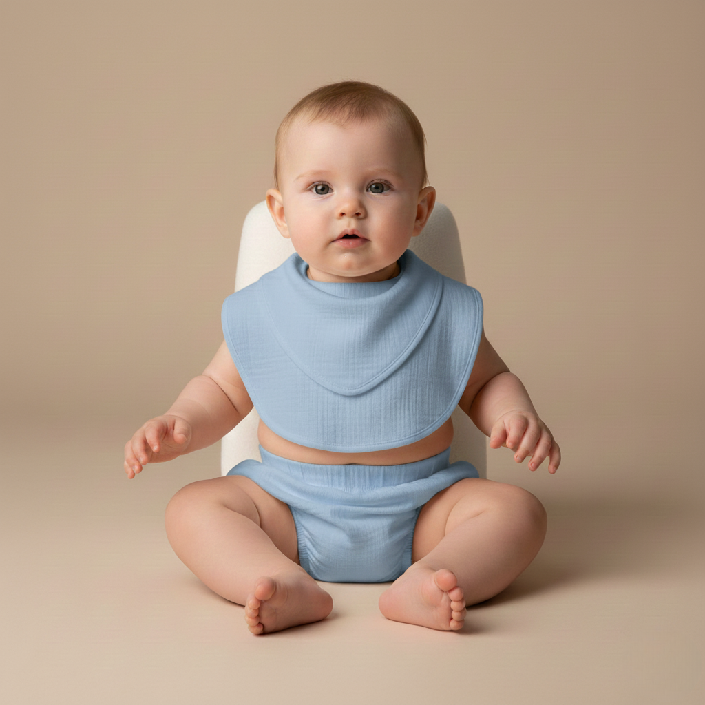 Sæt med hagesmække i bomuld