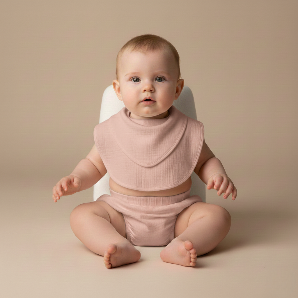 Sæt med hagesmække i bomuld