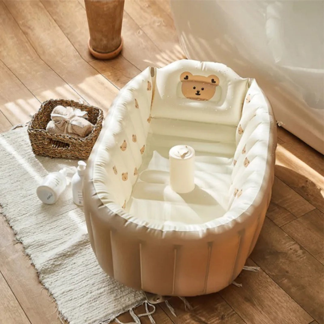 Inflatable baby bathtub compact travel model