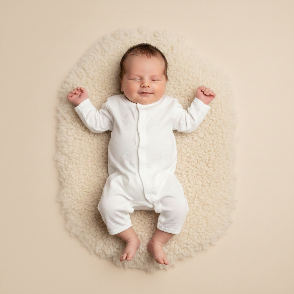 Natdragt i bomuld til baby