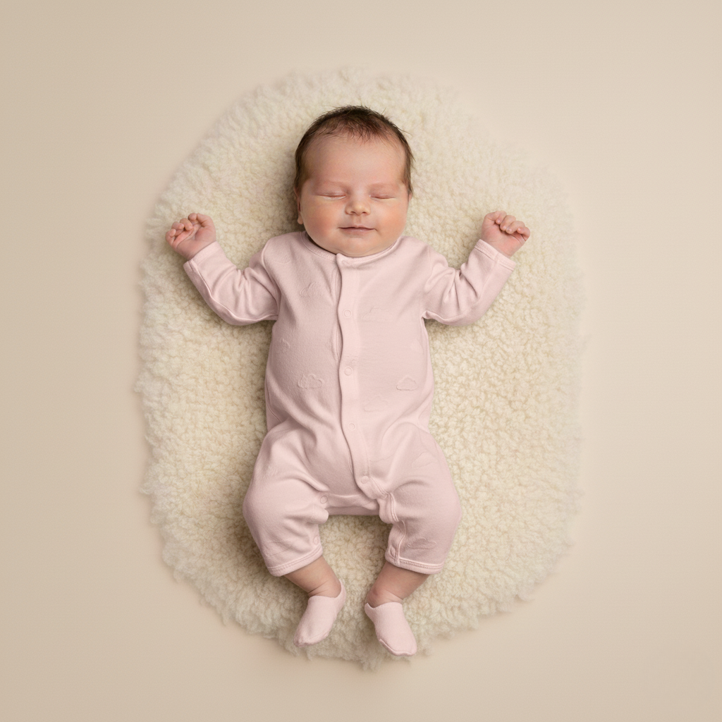 Natdragt i bomuld til baby