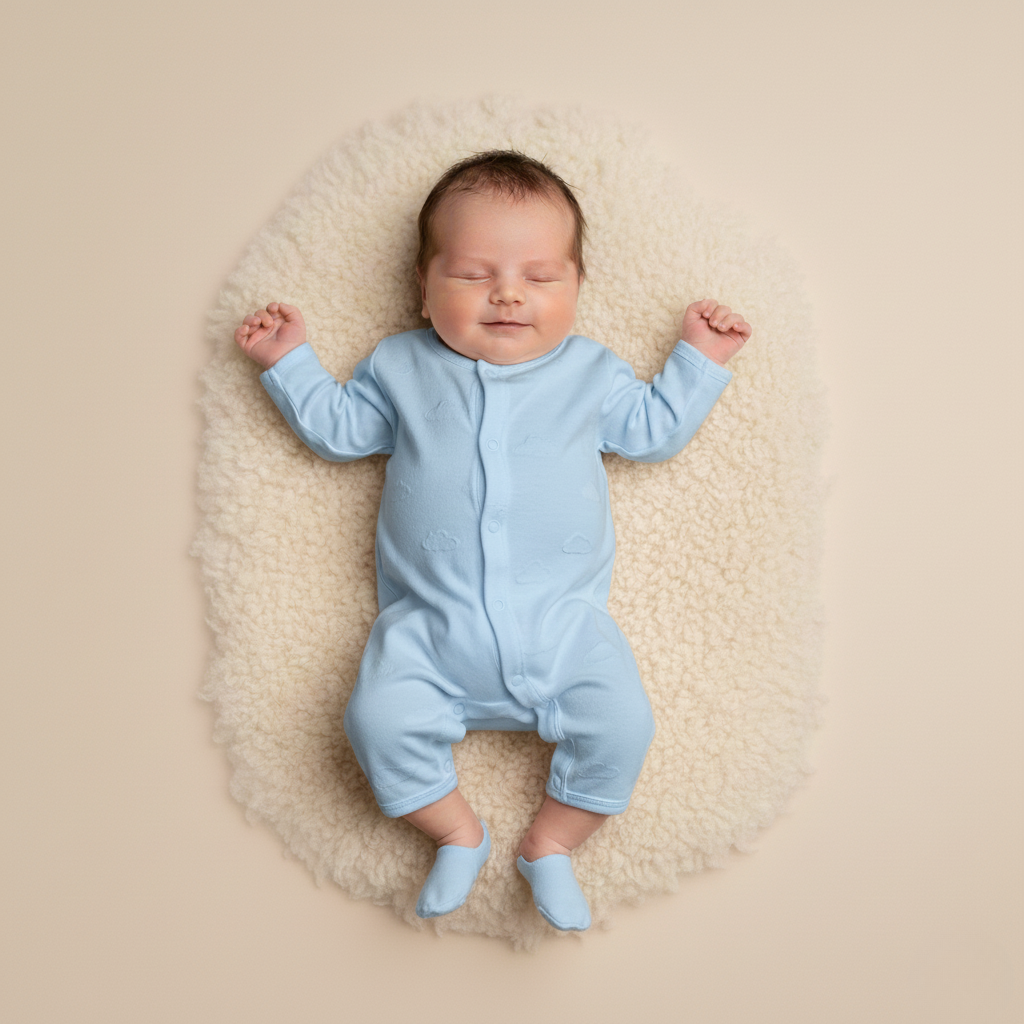 Natdragt i bomuld til baby