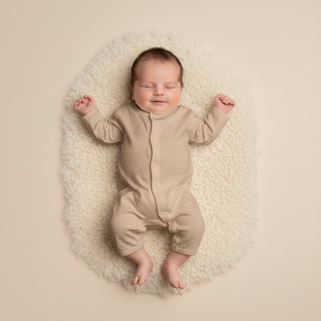 Natdragt i bomuld til baby