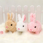 Soft plush Easter bunny, interactive toy for children