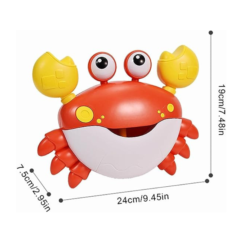 Bubble-blowing crab bath toy