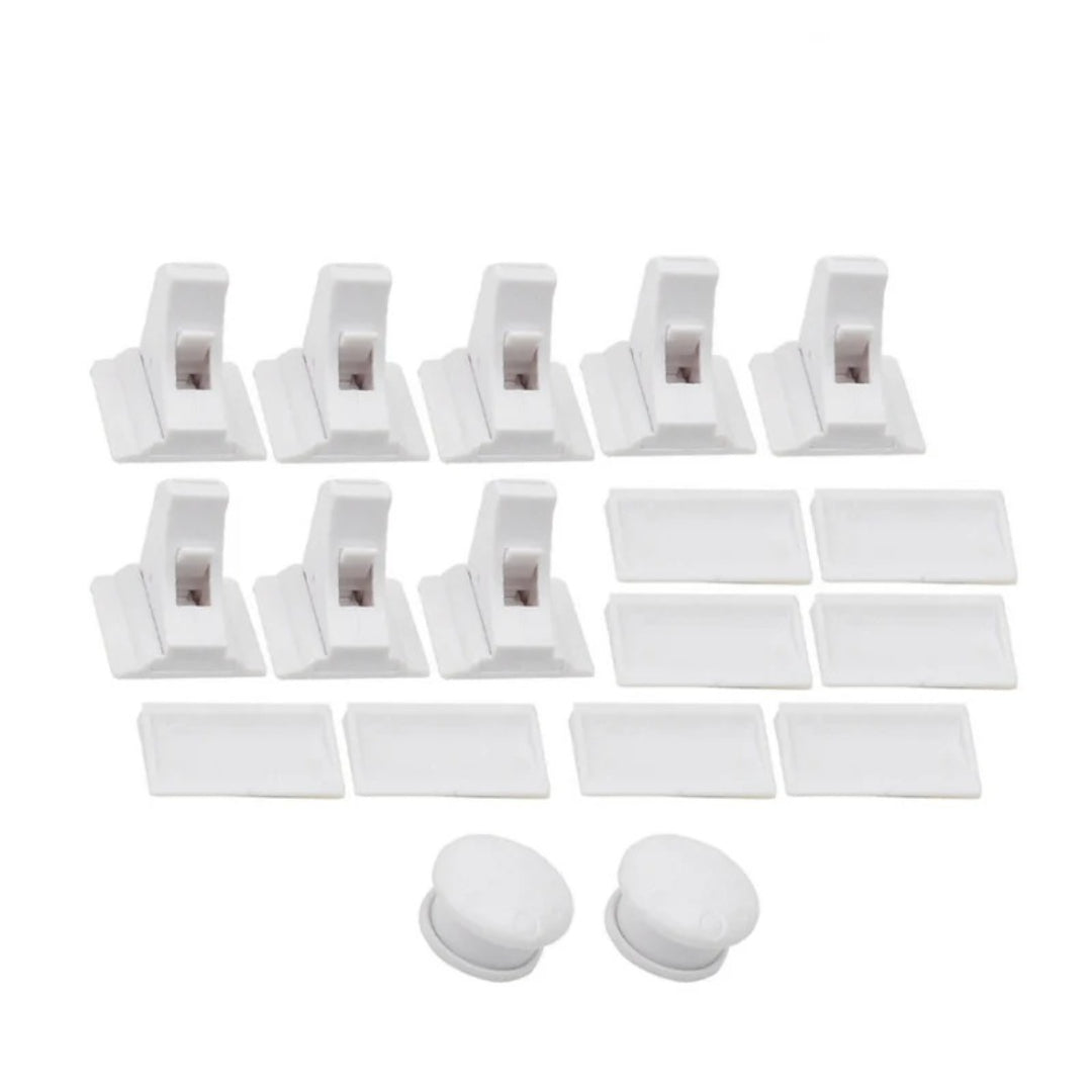 Invisible magnetic child lock for cabinets and drawers without drilling