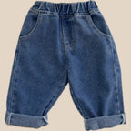 Unisex relaxed fit denim trousers