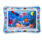 Inflatable water play mat for sensory tummy time activity