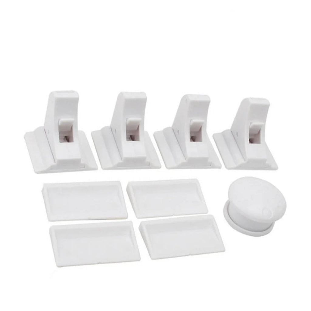 Invisible magnetic child lock for cabinets and drawers without drilling