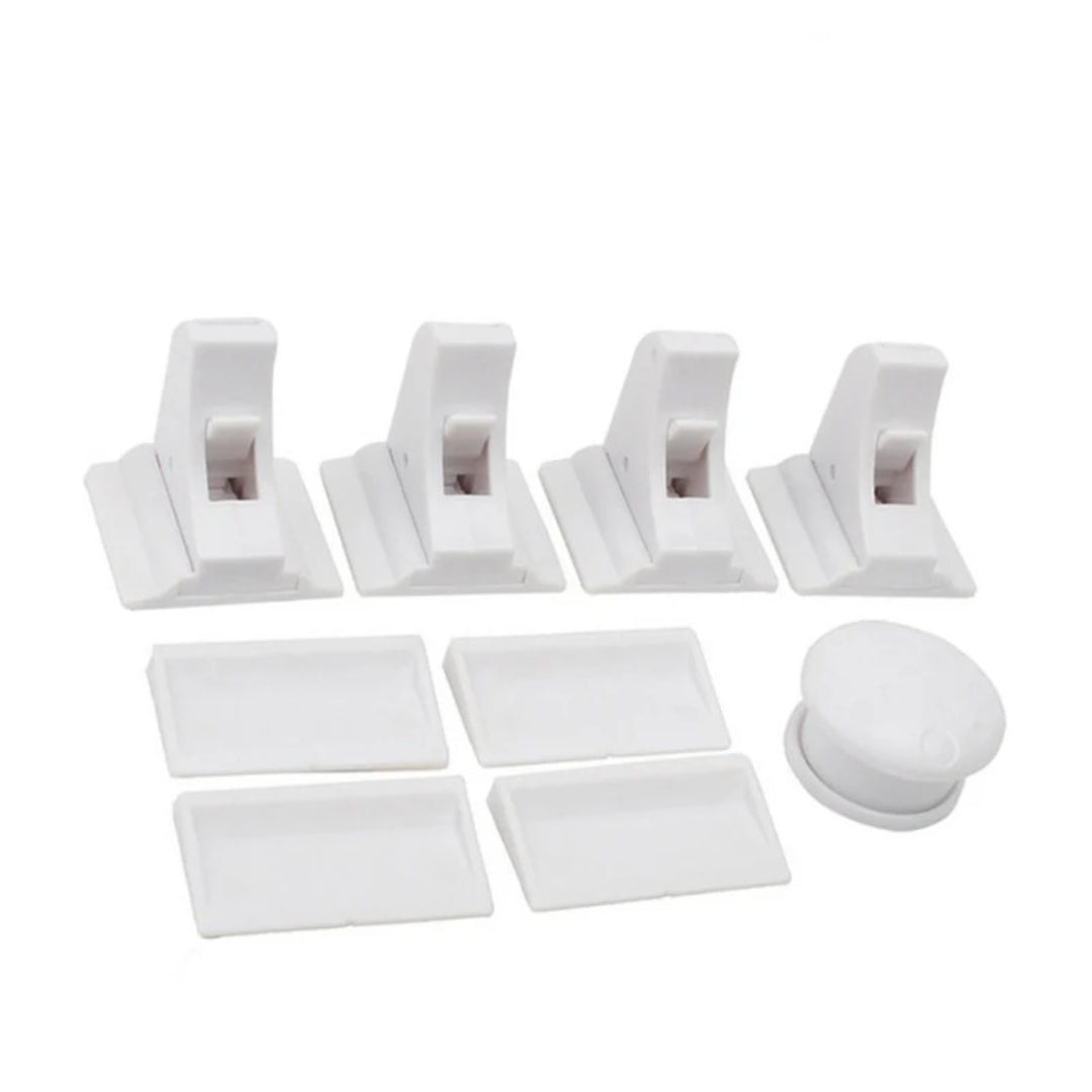 Invisible magnetic child lock for cabinets and drawers without drilling