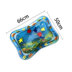 Inflatable water play mat for sensory tummy time activity