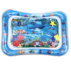 Inflatable water play mat for sensory tummy time activity