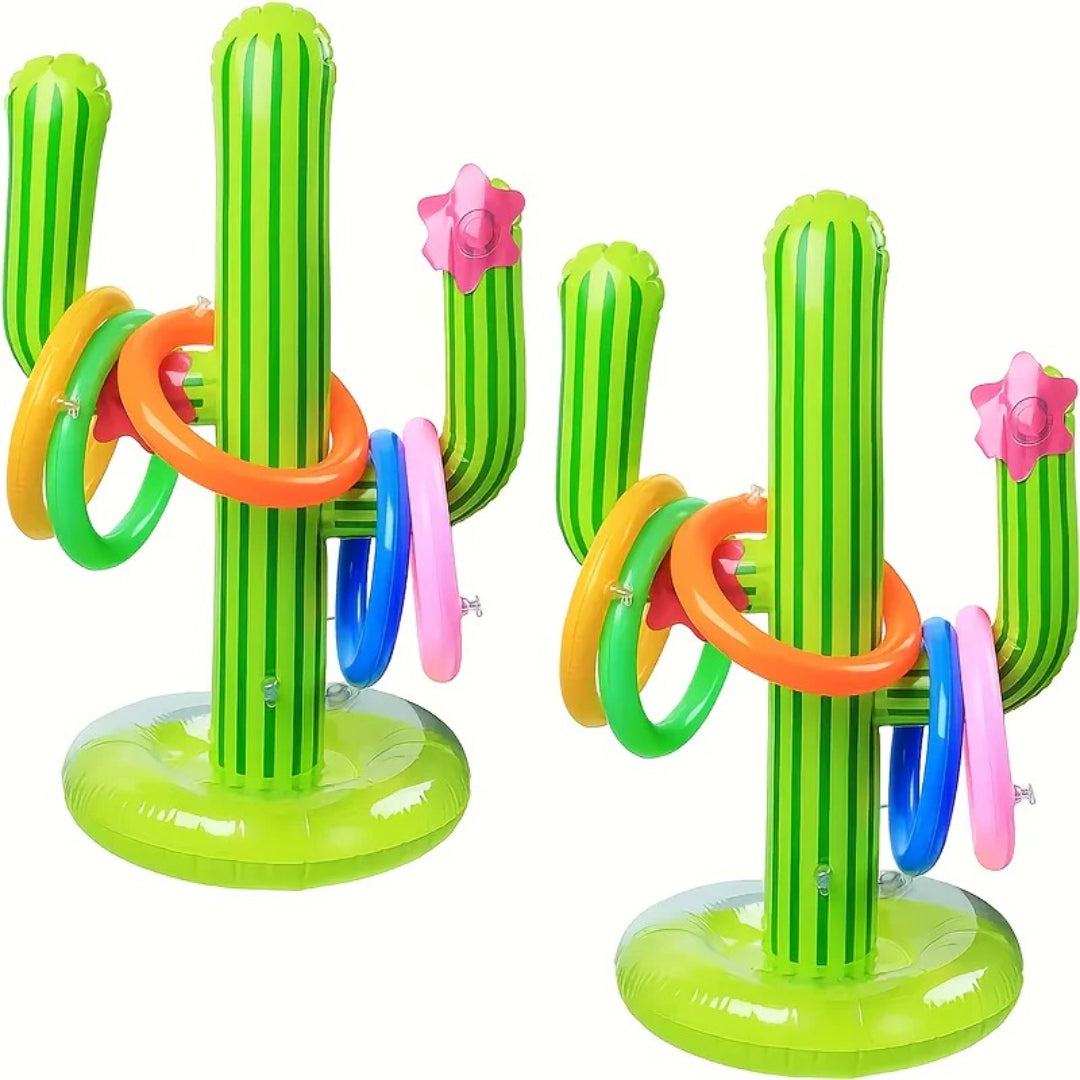 Inflatable Cactus Ring Toss Game for Outdoor Play