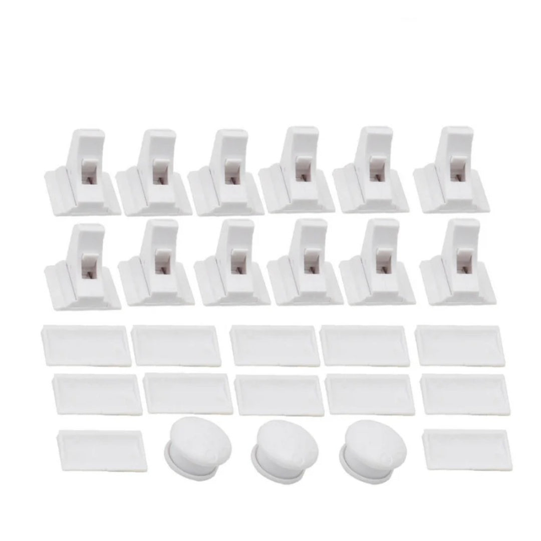 Invisible magnetic child lock for cabinets and drawers without drilling