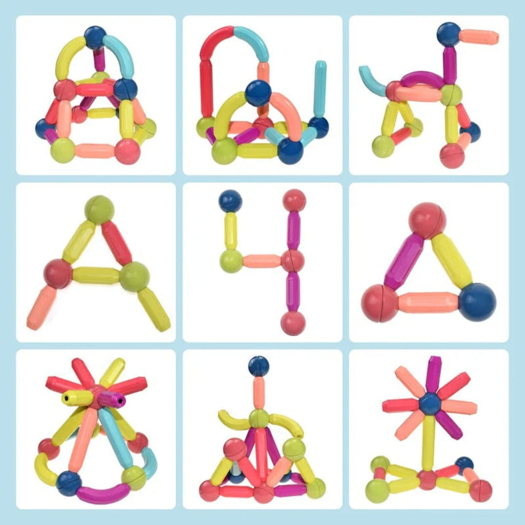 Magnetic Building Sticks Creative Construction Toy for Kids