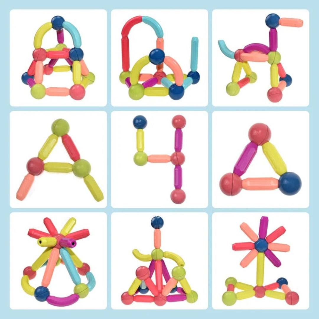 Magnetic Building Sticks Creative Construction Toy for Kids
