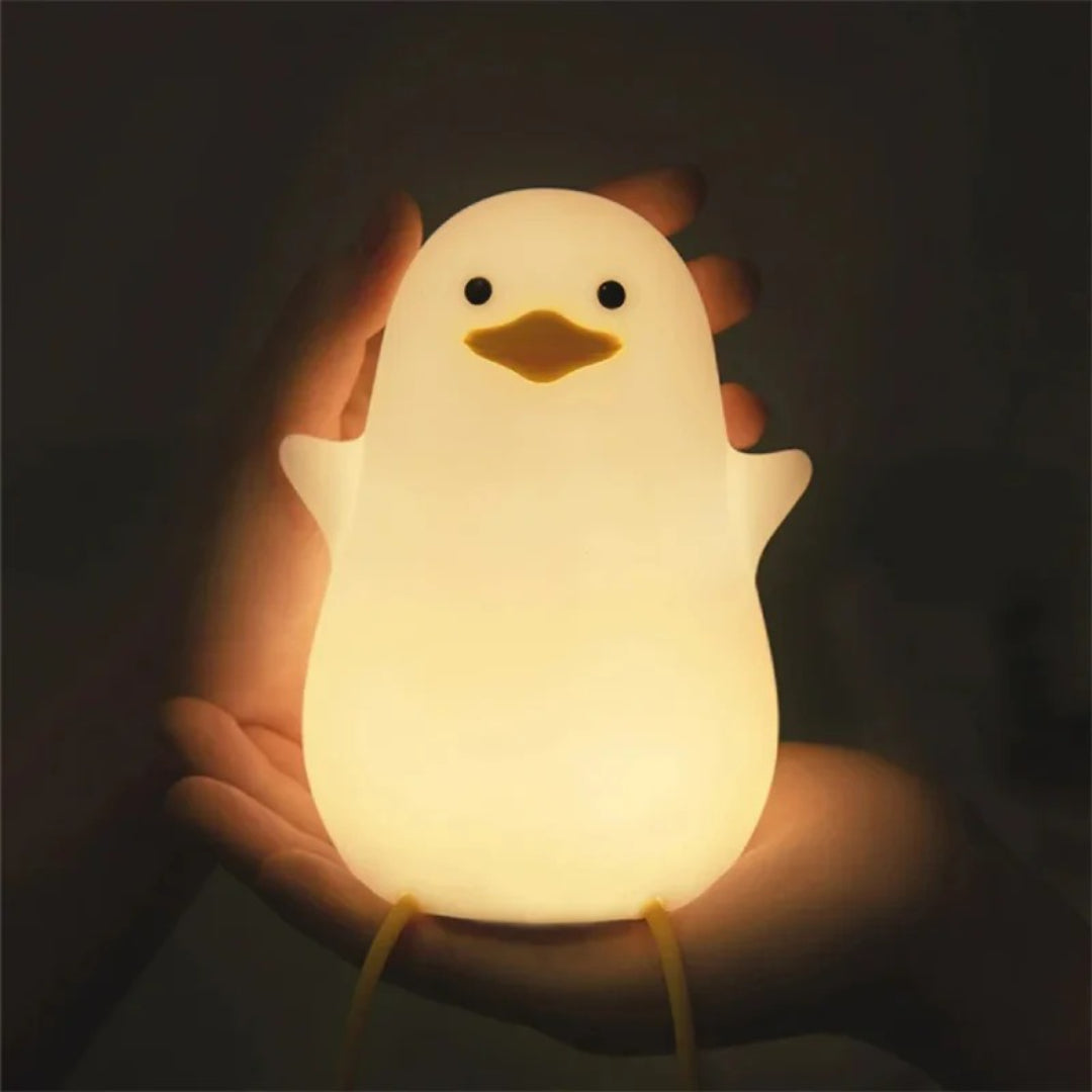 Silicone rechargeable night light with soft light