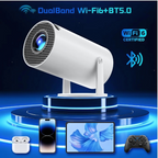 Mini Bluetooth WiFi projector with 4K support