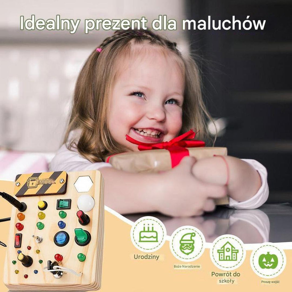 Shut the Box game in wood, classic family game with dice