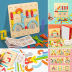 Montessori puzzle board creative thinking for children