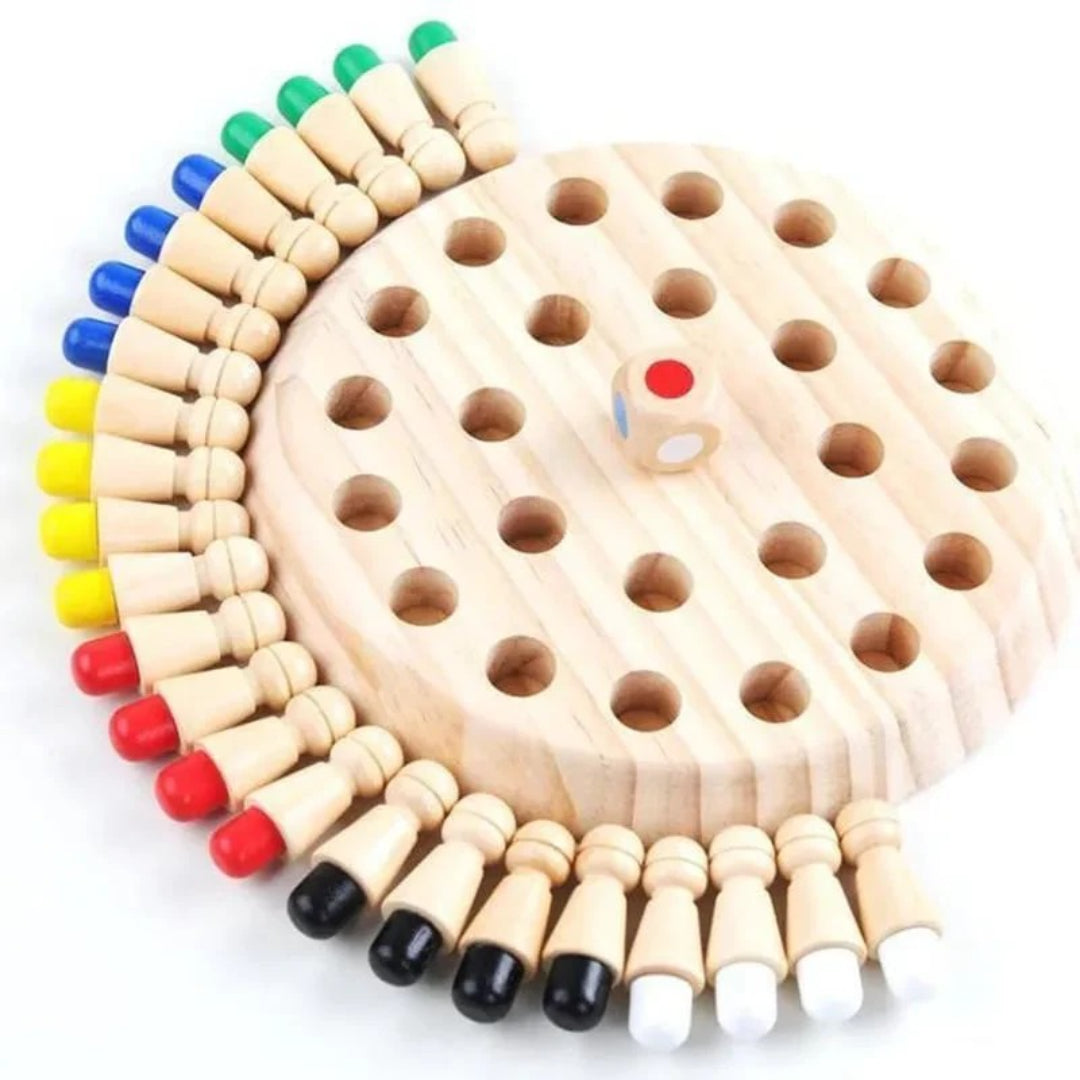 Wooden Memory Game for Children with Colour Matching