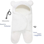 Soft baby blanket with bear motif