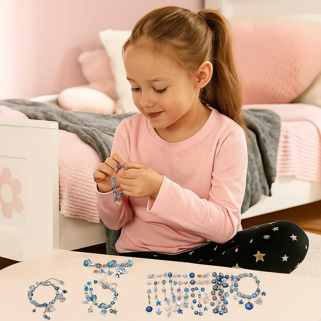 Jewellery making kit for bracelets and necklaces