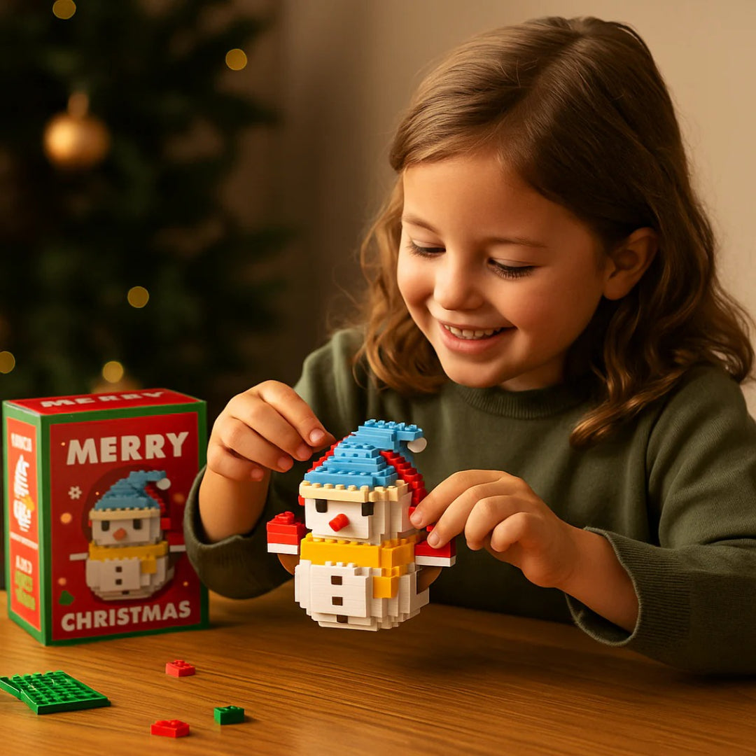 Christmas figures building set creative construction toy