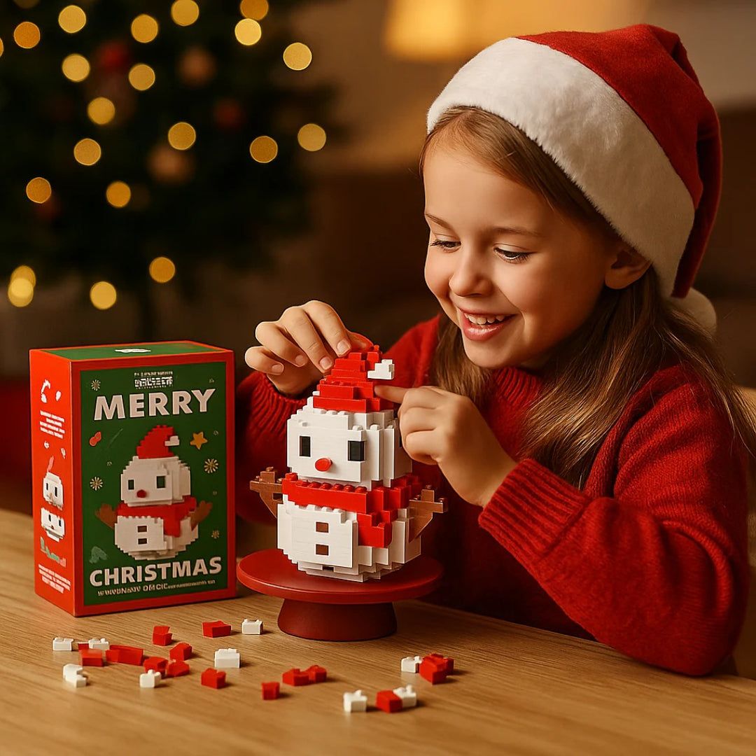 Christmas figures building set creative construction toy
