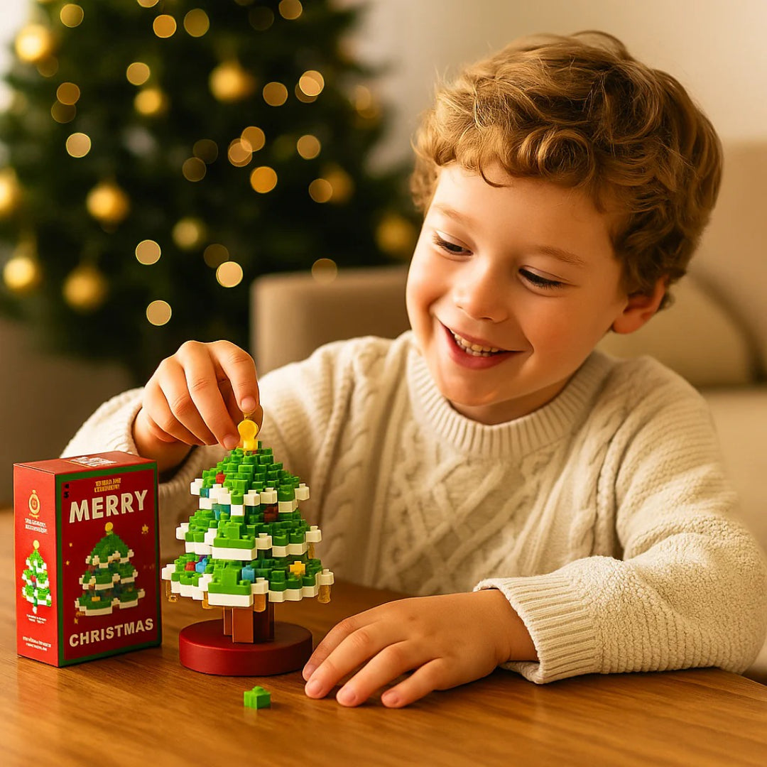 Christmas figures building set creative construction toy
