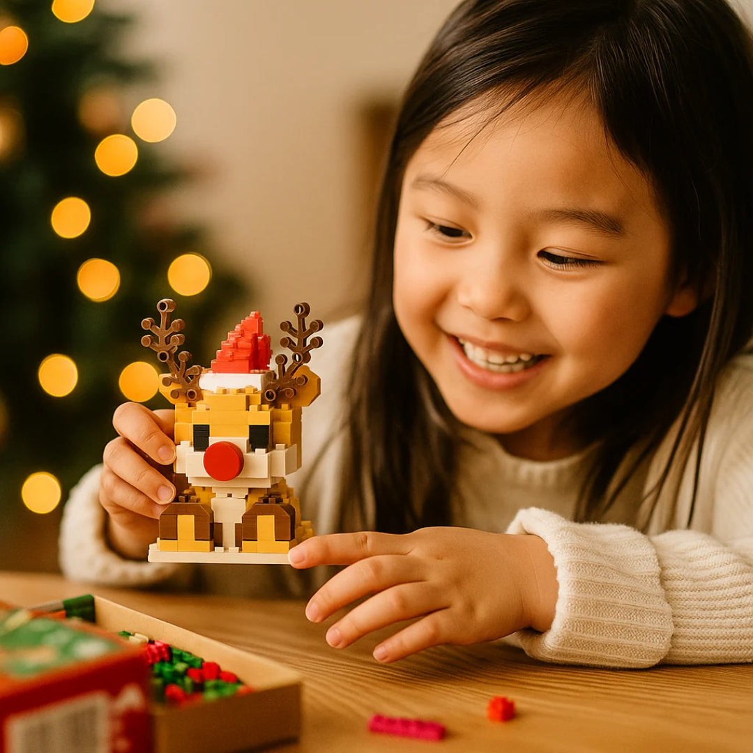 Christmas figures building set creative construction toy