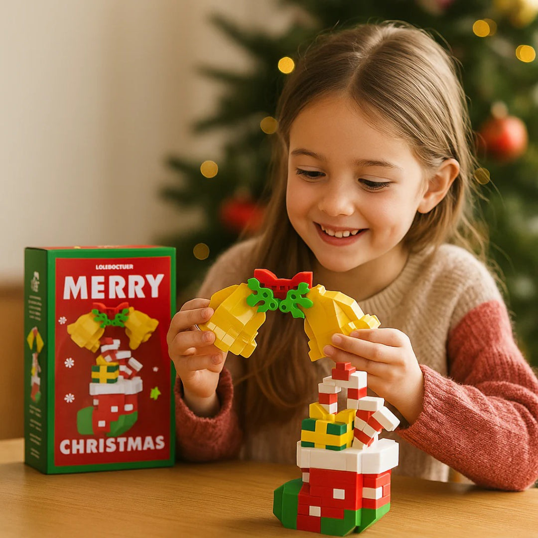 Christmas figures building set creative construction toy