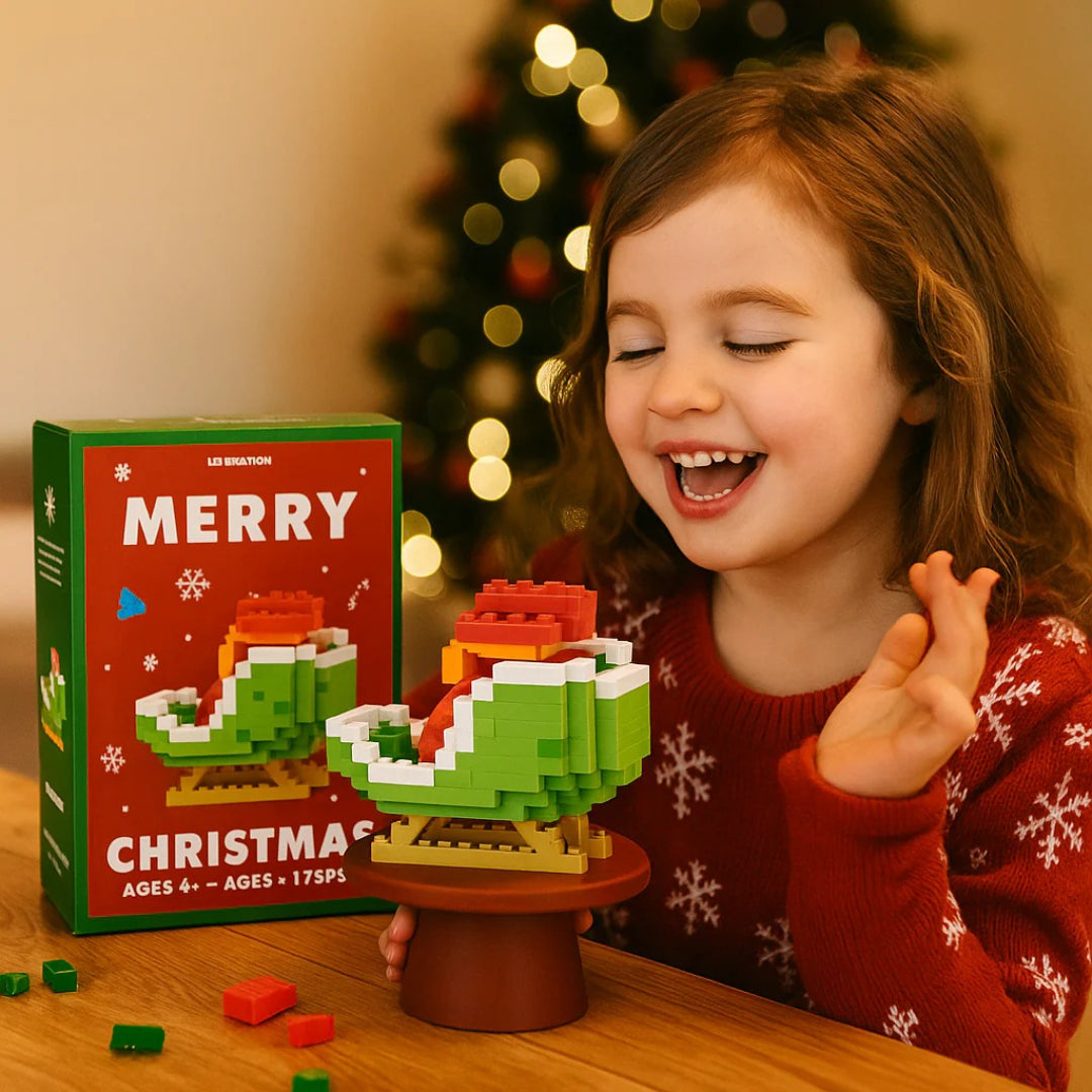 Christmas figures building set creative construction toy