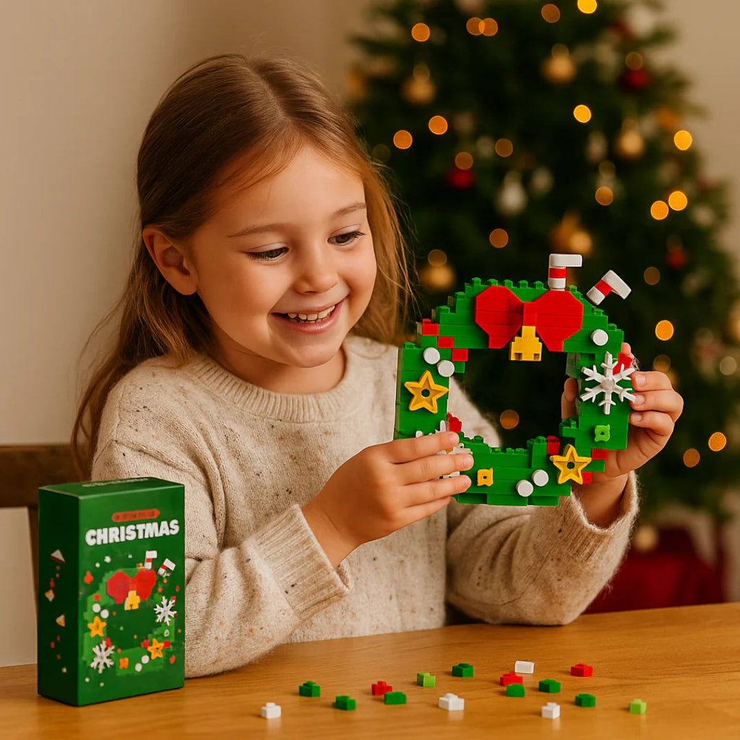 Christmas figures building set creative construction toy