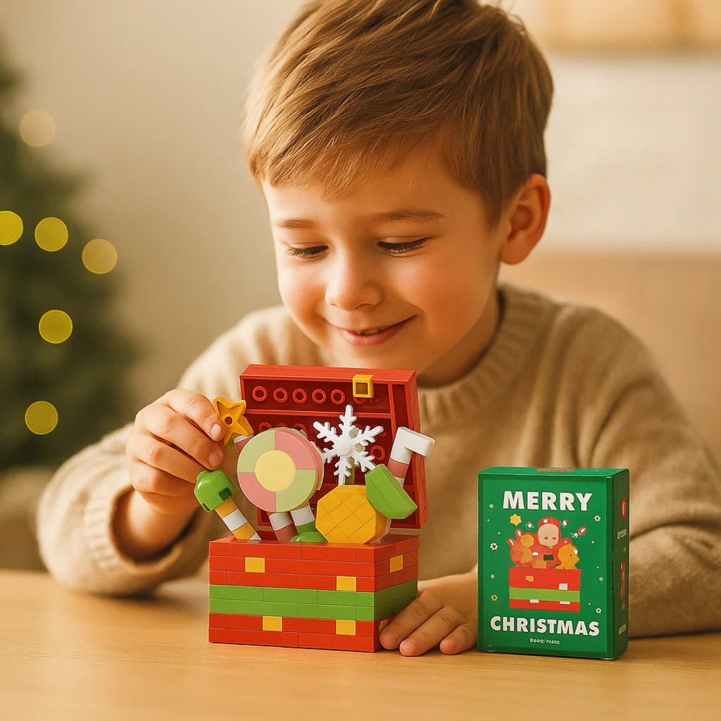 Christmas figures building set creative construction toy