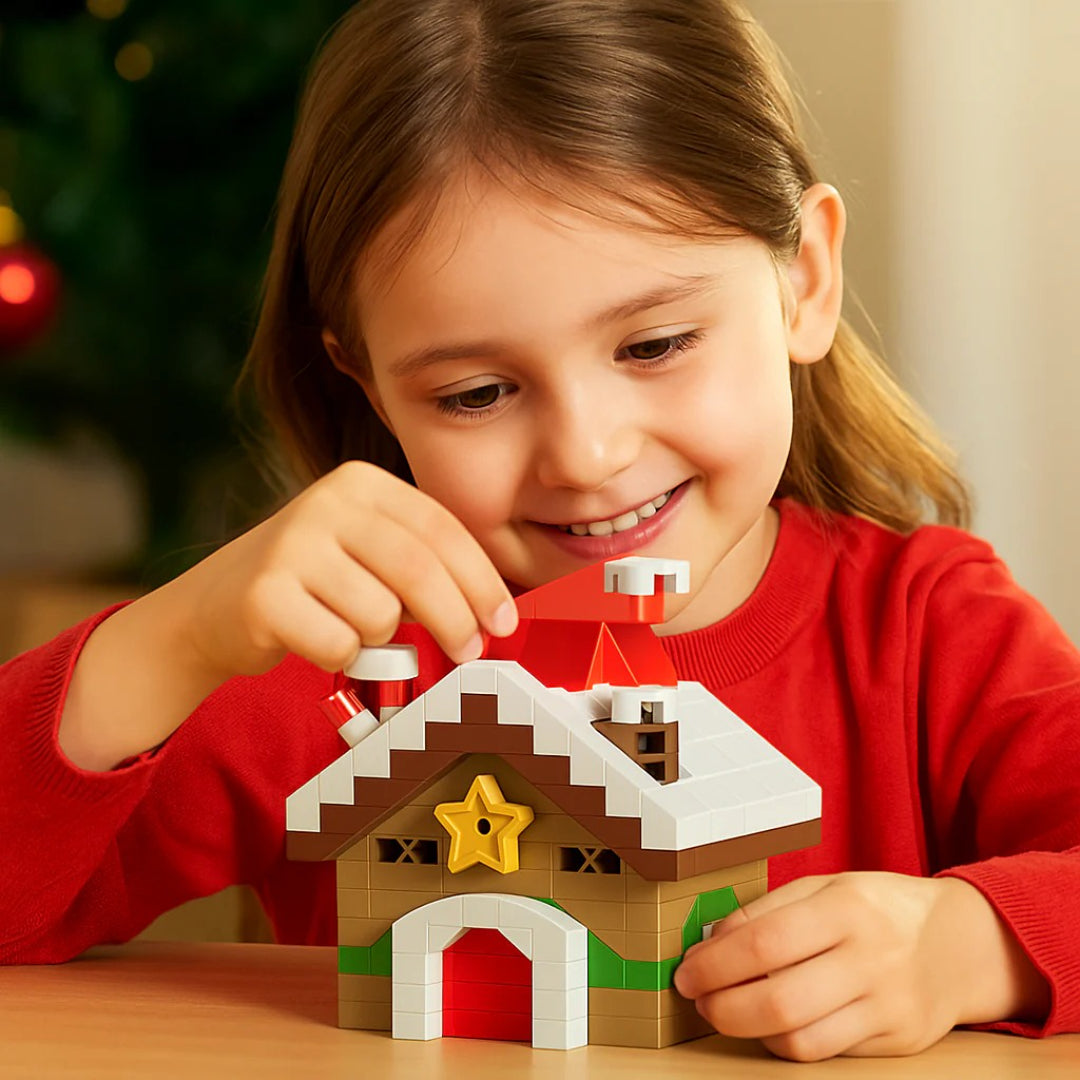 Christmas figures building set creative construction toy
