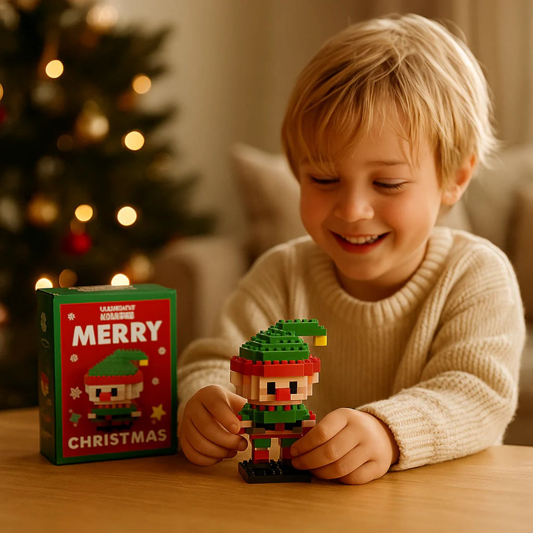Christmas figures building set creative construction toy