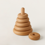 Wooden stacking ring set with 6 pieces for children