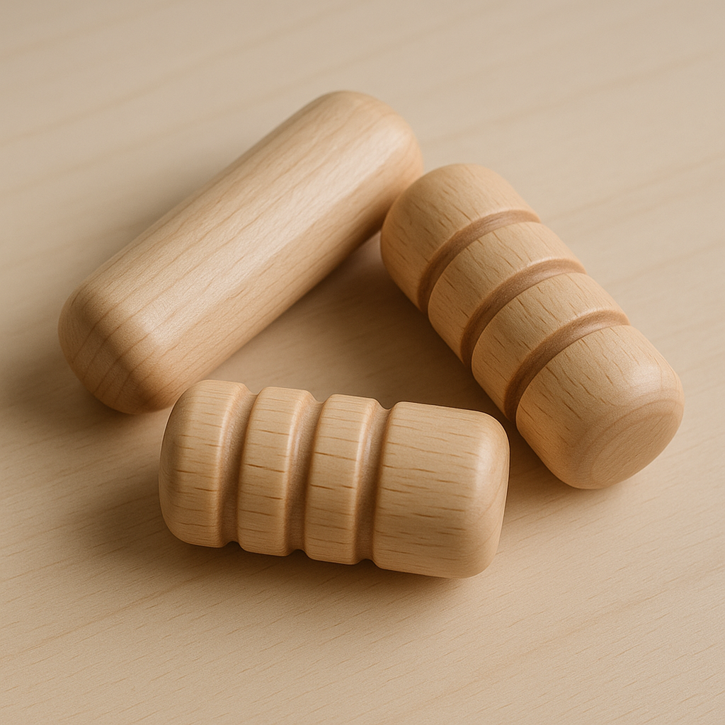 Sensory Wooden Poles Set of 3 Pieces for Children