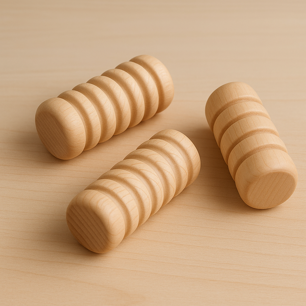 Sensory Wooden Poles Set of 3 Pieces for Children